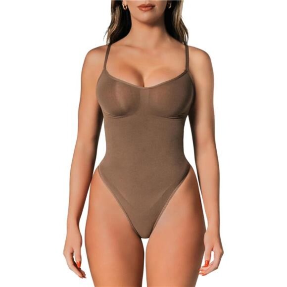 Shapewear Tummy Control Bodysuit Coffee - Picture 1 of 4